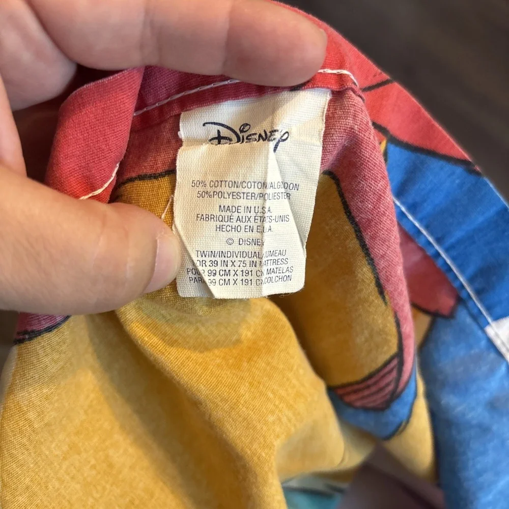 Vtg Disney Winnie the Pooh Piglet Twin 1 Flat 1 Fitted Sheet 2 Pillow Cases Set